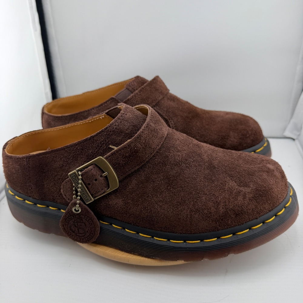 Dr Martens Brown Suede Monk Strap Buckle Shoes Deadstock NOS New Unworn size 9